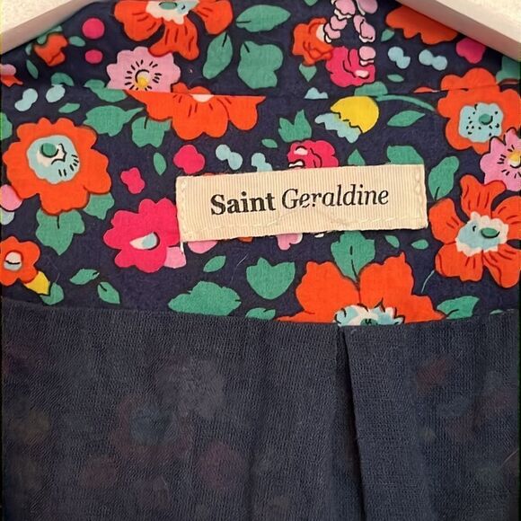 Saint Geraldine Hope Dress in Orange Blossom Floral Print Dress size large - Picture 10 of 12